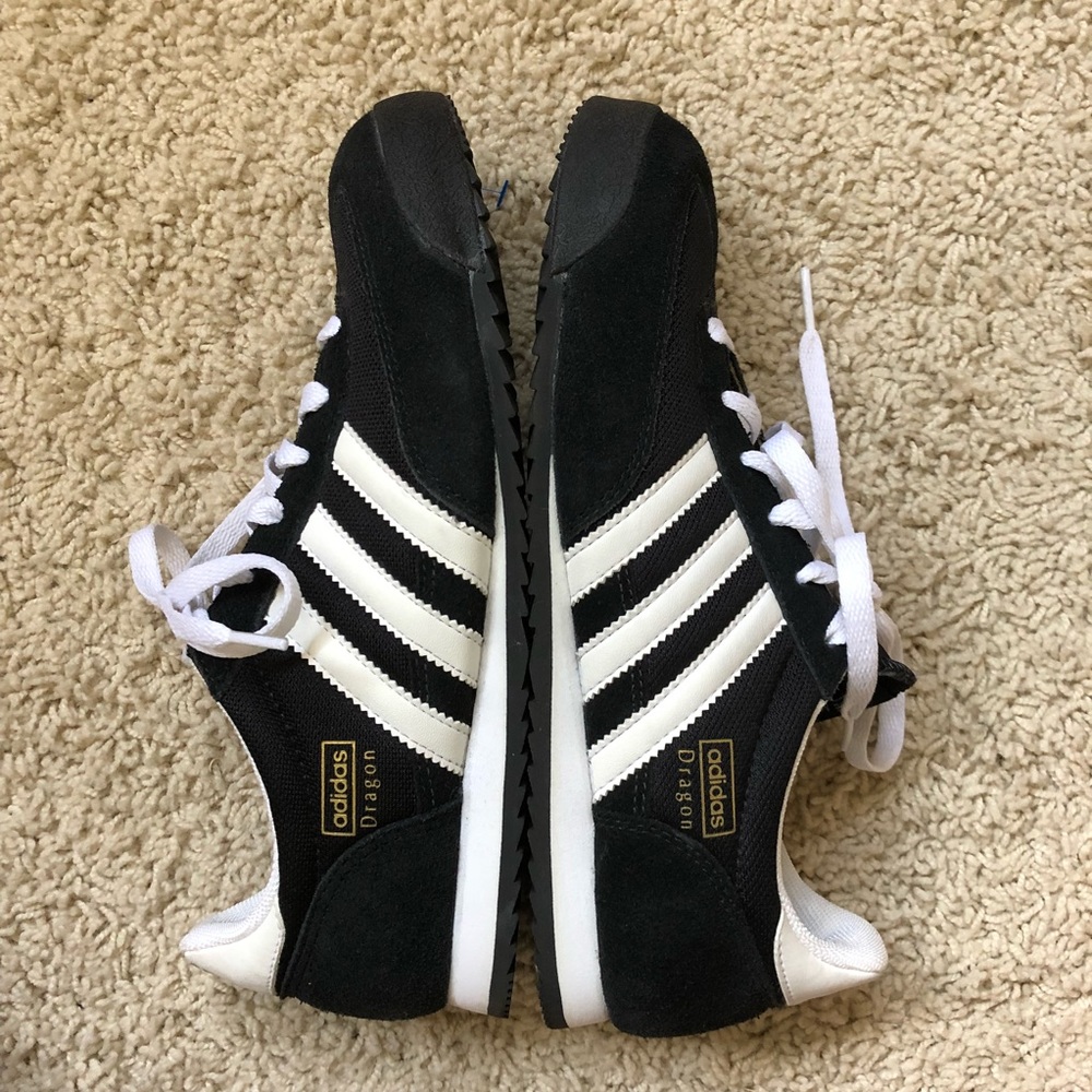 NEW adidas Dragon Black/white/gold sneakers